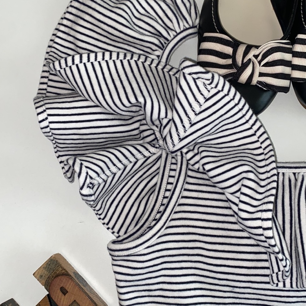 Striped Ruffle Trim Top - Picture 2 of 8